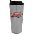 16 Oz. Stainless Sport Driver Mug with Plastic Liner & Screw on Flip Lid